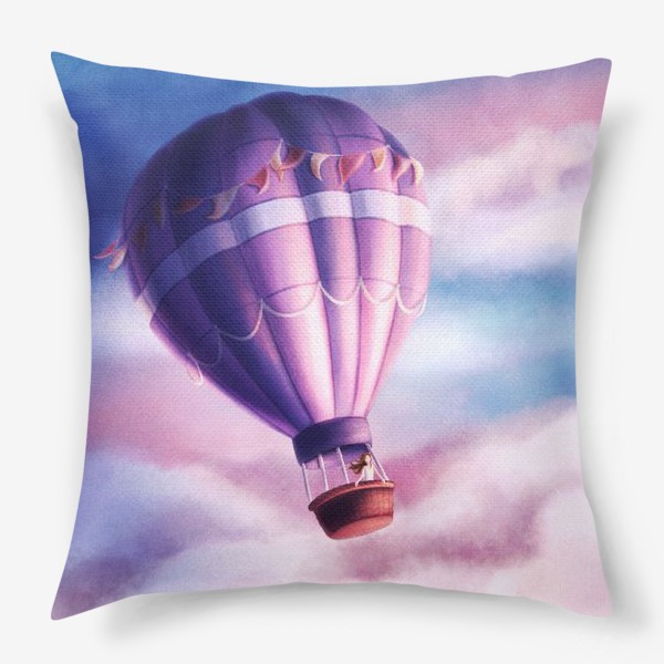 Подушка «Полет на воздушном шаре»
