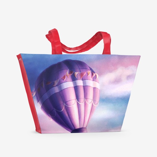 Пляжная сумка «Полет на воздушном шаре»