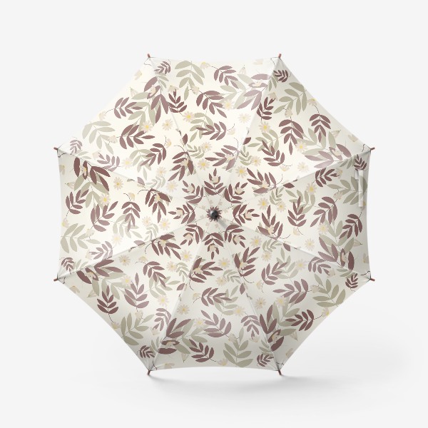 Зонт «веточки на бежевом»