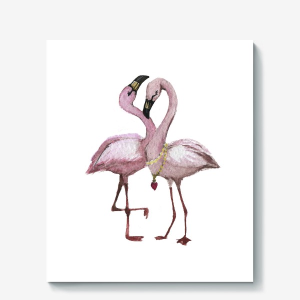 Холст «2 фламинго»