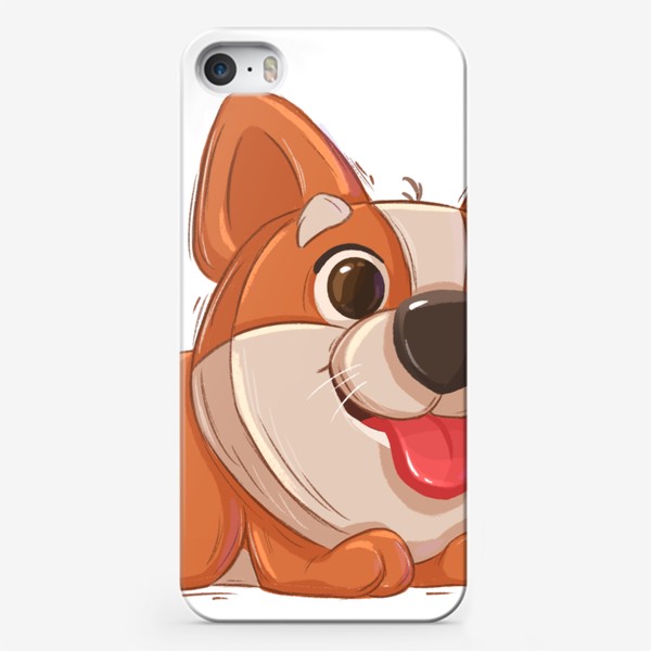 Чехол iPhone «собака Корги лежит на животике»