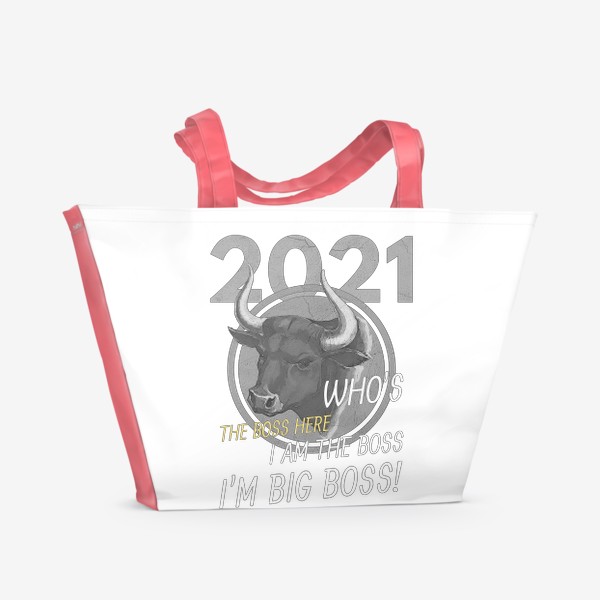 Пляжная сумка «Bull Big Boss / Бык большой Босс 2021»
