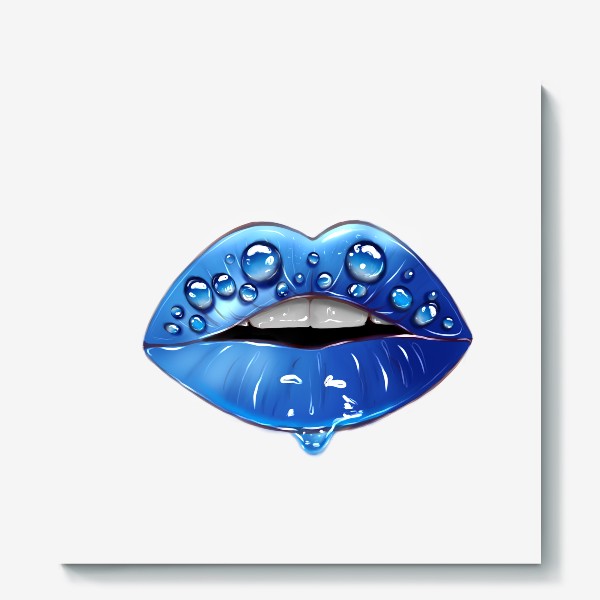 Холст «Wet lips »