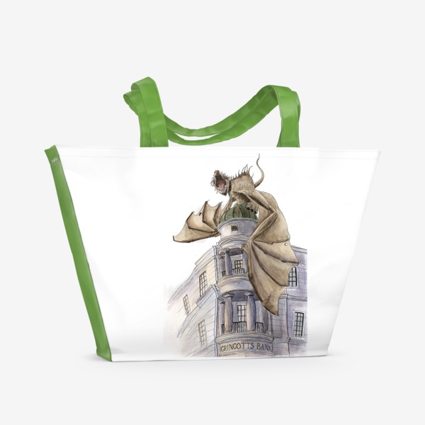 Пляжная сумка «Дракон на банке Гринготтс Гарри Поттер»