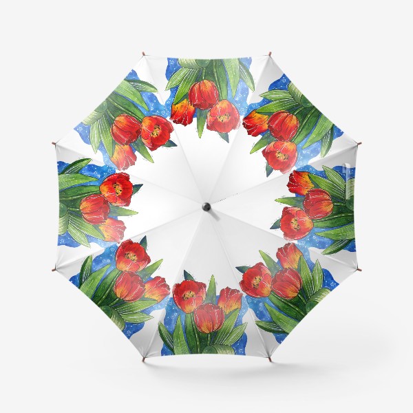 Зонт «Красные тюльпаны»