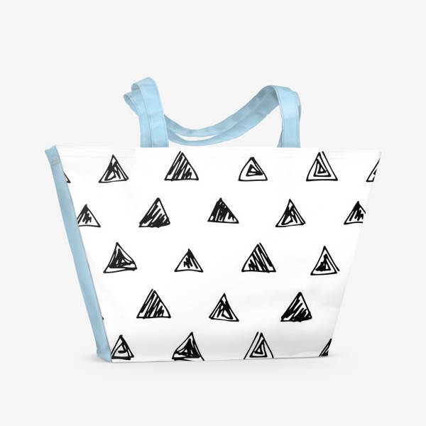 Пляжная сумка «Скетчевый паттерн из треугольников»