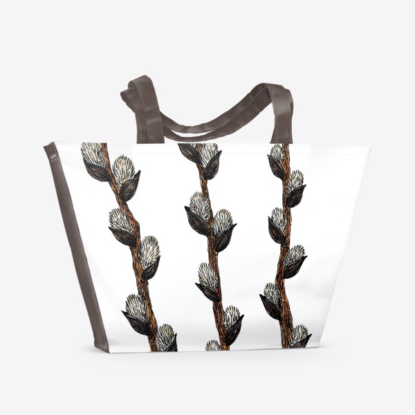 Пляжная сумка «Веточки вербы»