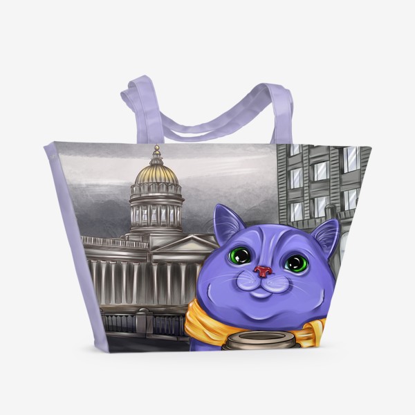 Пляжная сумка «Кот в Питере»