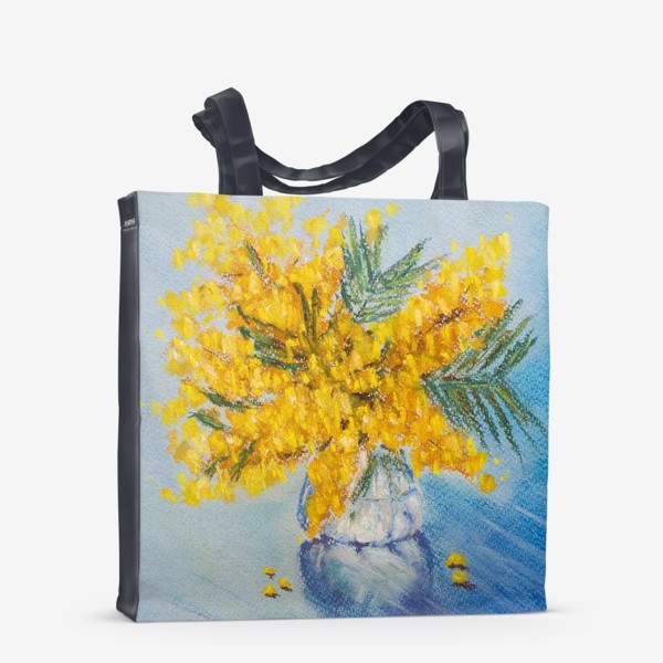 Сумка-шоппер «Мимоза Весенние цветы Подарок на 8 марта Картин пастель»