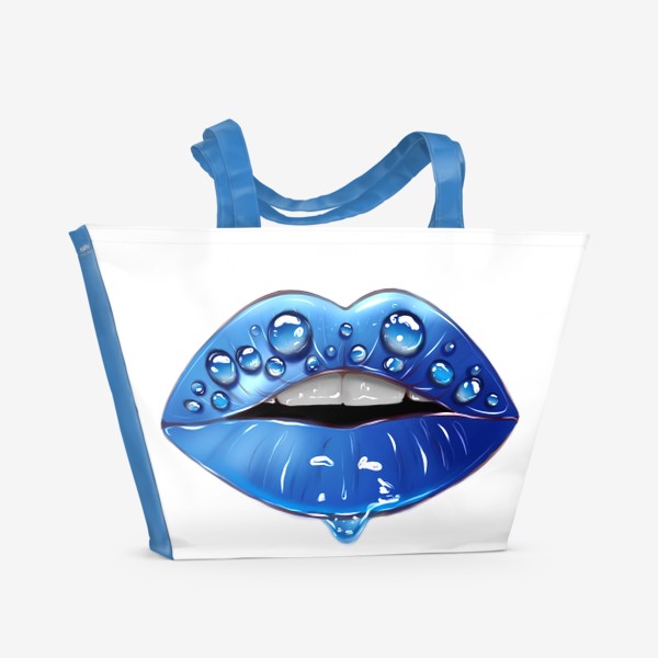 Пляжная сумка «Wet lips »