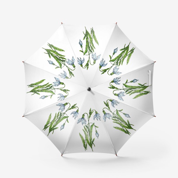 Зонт «Первые цветы подснежники»