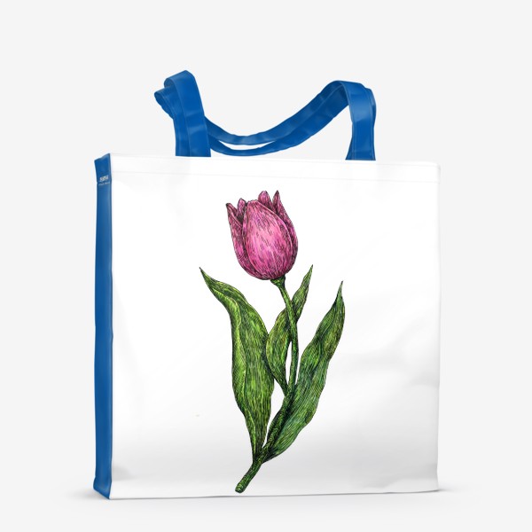Сумка-шоппер «Розовый тюльпан красивый цветок»