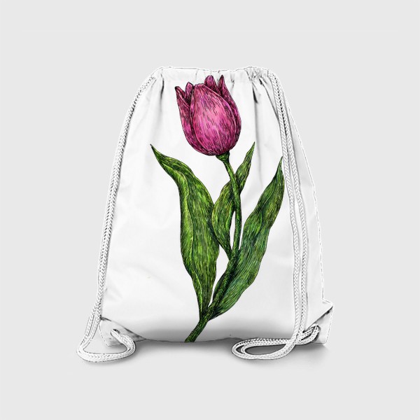 Рюкзак &laquo;Розовый тюльпан красивый цветок&raquo;