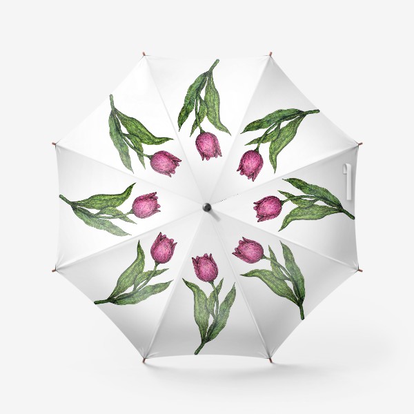 Зонт «Розовый тюльпан красивый цветок»