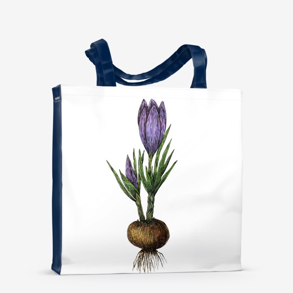 Сумка-шоппер «Крокус весенний цветок»