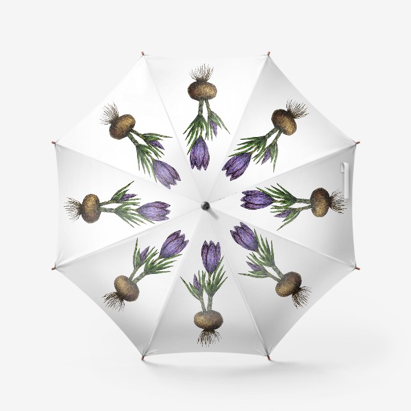 Зонт «Крокус весенний цветок»
