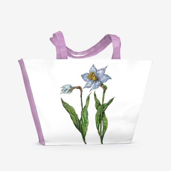 Пляжная сумка «Нарциссы цветут»