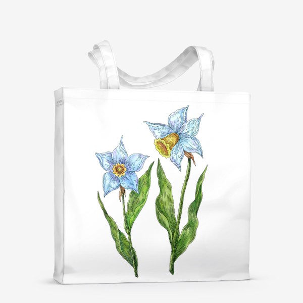 Сумка-шоппер «Нарциссы белые цветы»