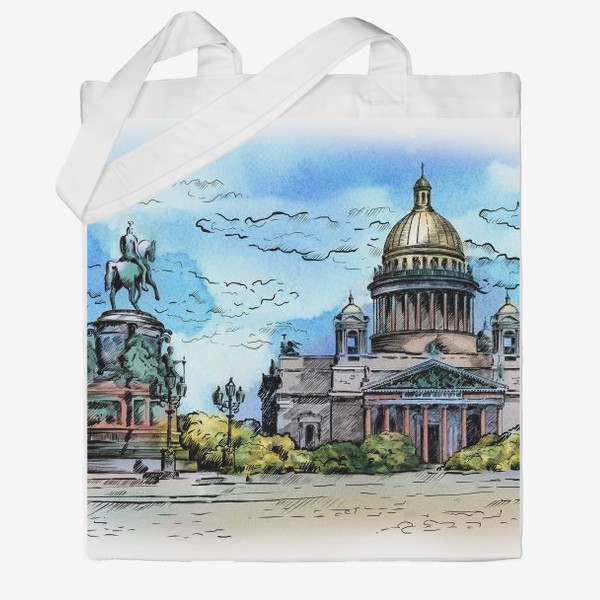 Сумка хб «Исаакиевский собор, Санкт-Петербург»