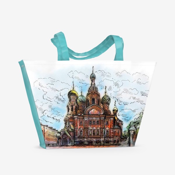 Пляжная сумка «Спас на Крови, Санкт-Петербург»