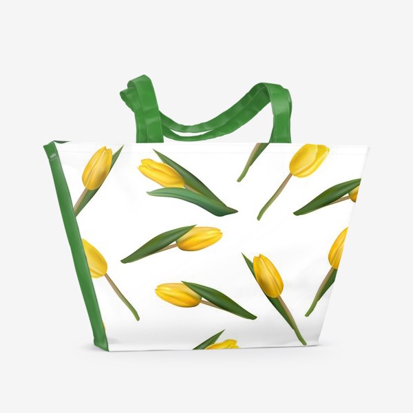 Пляжная сумка «жёлтые тюльпаны»