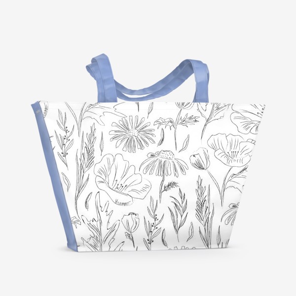 Пляжная сумка «луговые цветы»