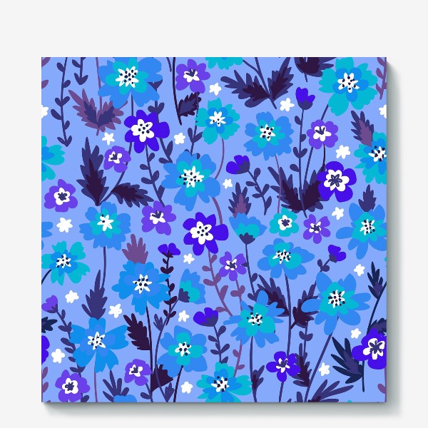 Холст «Синие цветы»