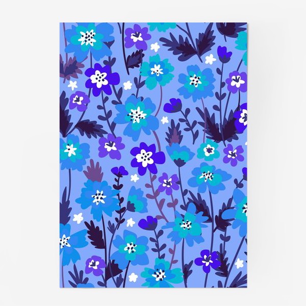 Постер «Синие цветы»