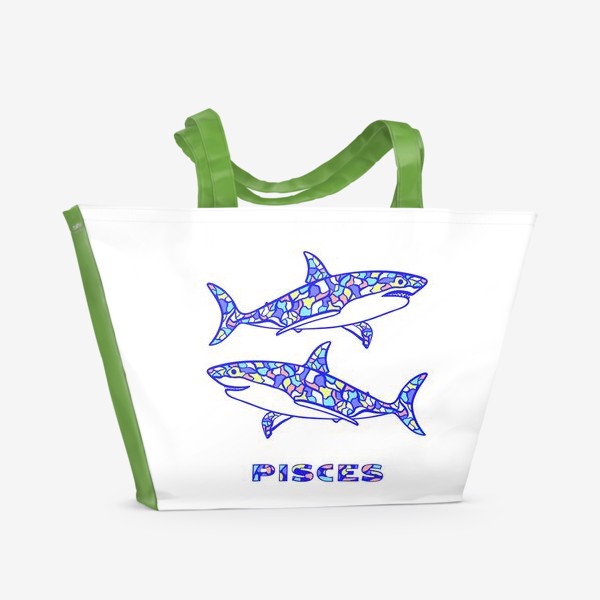 Пляжная сумка «Неоновые рыбы»