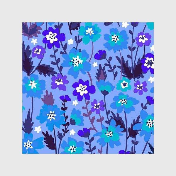 Шторы &laquo;Синие цветы&raquo;
