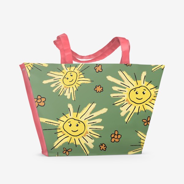 Пляжная сумка «Солнышки на травке»