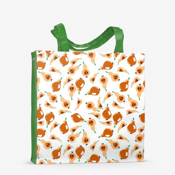 Сумка-шоппер «Оранжевые груши паттерн»