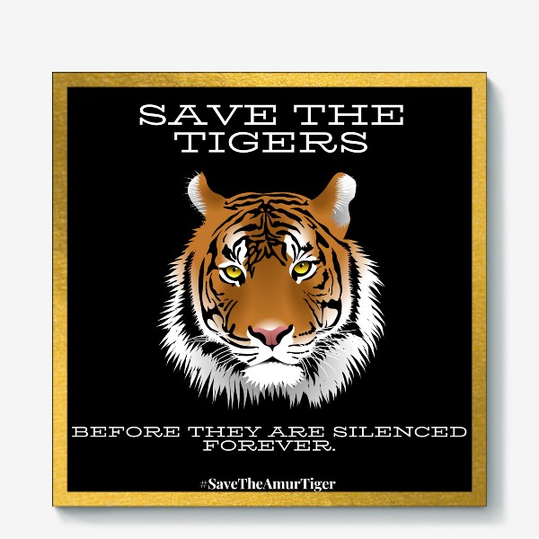Холст «Save The Amur Tiger»