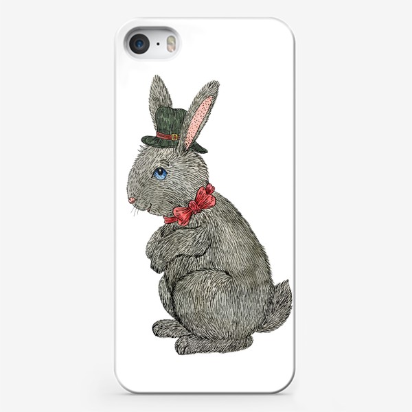 Чехол iPhone «Милый кролик в шляпе»