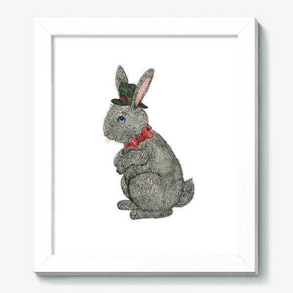 Картина «Милый кролик в шляпе»