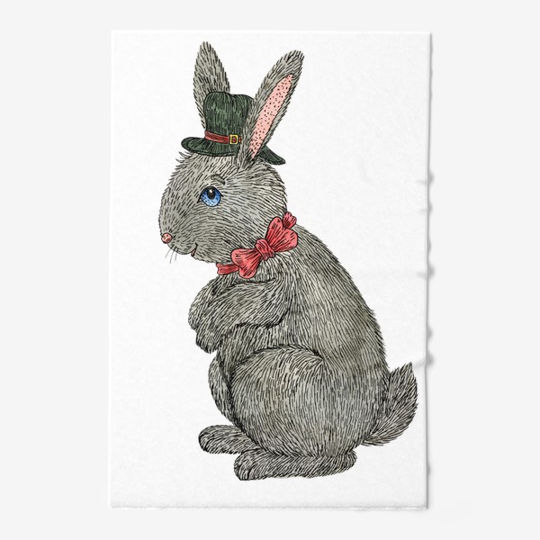 Полотенце &laquo;Милый кролик в шляпе&raquo;