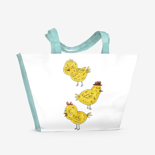 Пляжная сумка «Веселые цыплята»