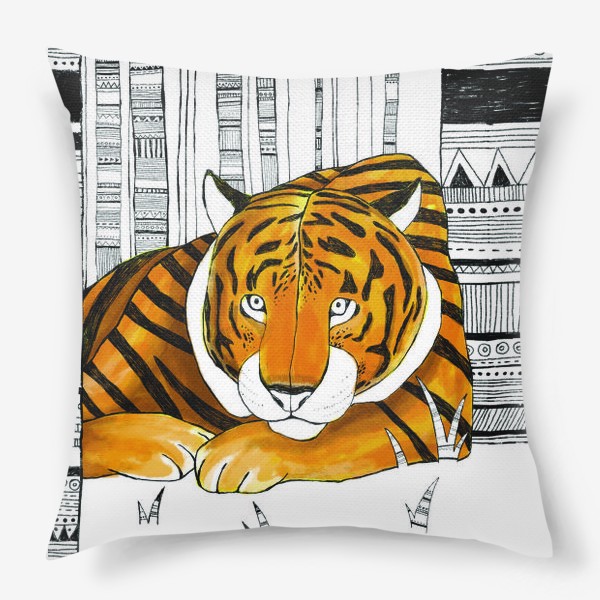 Подушка «Амурский тигр отдыхает»