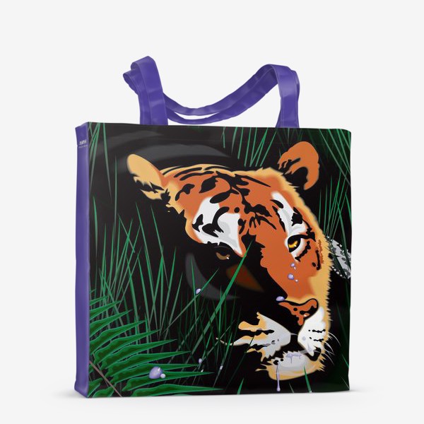 Сумка-шоппер «тигр у водопоя»