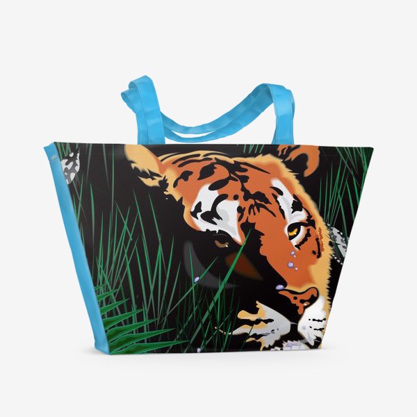Пляжная сумка «тигр у водопоя»