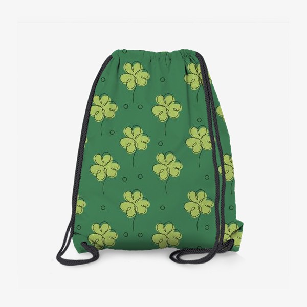 Рюкзак «День святого Патрика - зеленый узор»