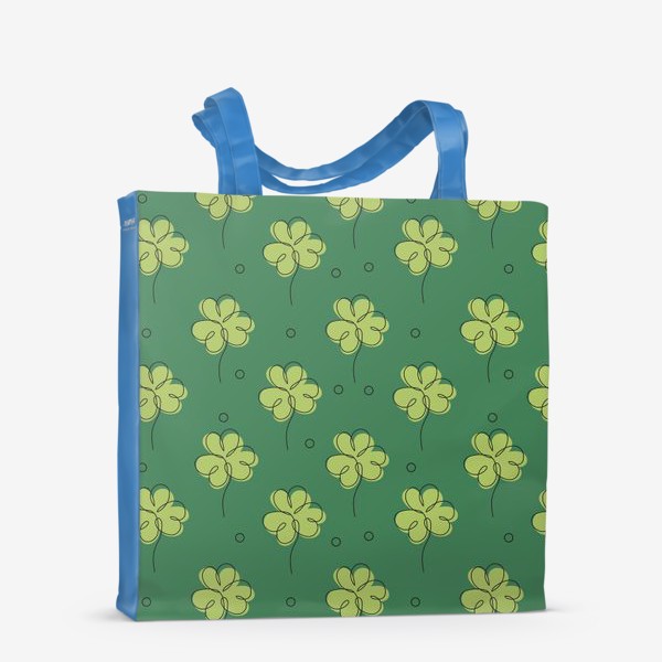 Сумка-шоппер «День святого Патрика - зеленый узор»