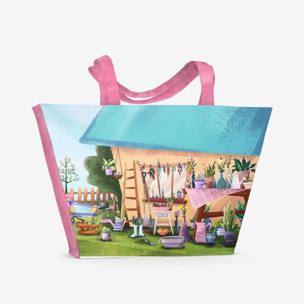 Пляжная сумка «Летний день в саду»