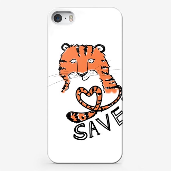 Чехол iPhone «Спаси амурского тигра! »