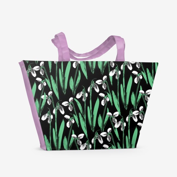 Пляжная сумка «Подснежники Весенние цветы»