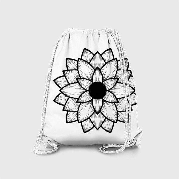 Рюкзак «Цветок, пион-мандала, подарок на 8 марта»
