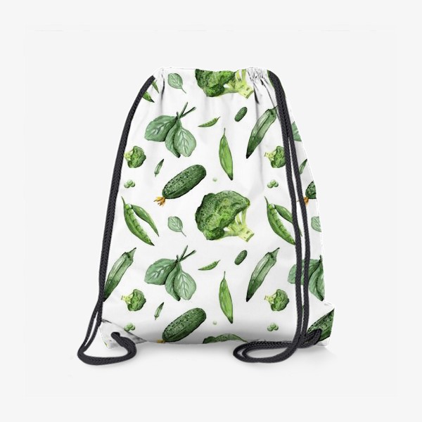 Рюкзак «Паттерн с зелеными овощами и шпинатом»