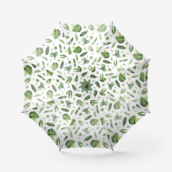 Зонт «Паттерн с зелеными овощами и шпинатом»