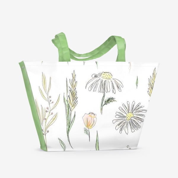 Пляжная сумка «полевые травы»