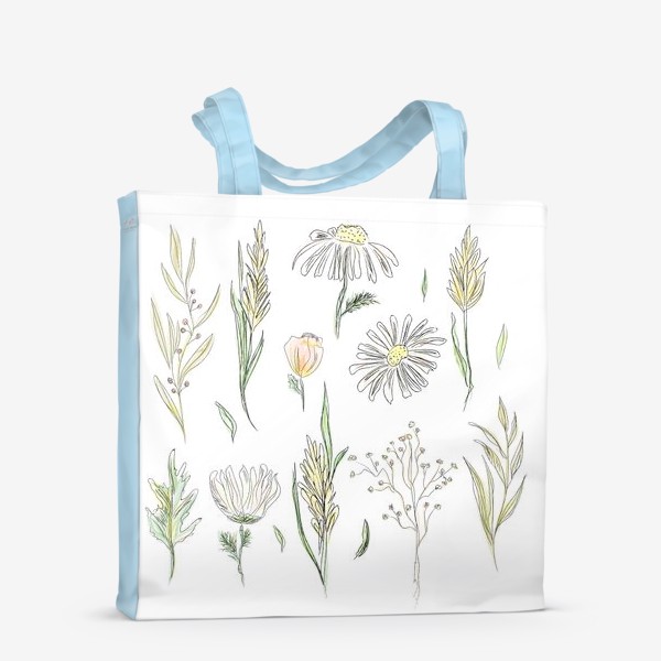 Сумка-шоппер «луговые цветы и травы»
